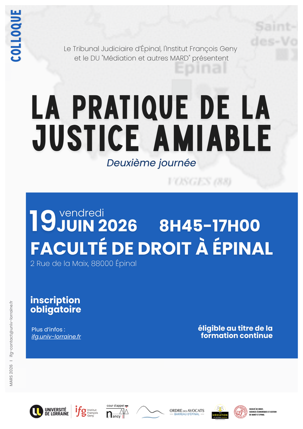 La pratique de la justice amiable