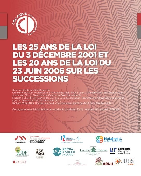 Les 25 ans de la loi du 3 décembre 2001 et les 20 ans de la loi du 23 juin 2006 sur les successions