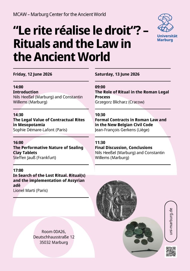 "Le rite réalise le droit ?" – Rituals and the Law in the Ancient World