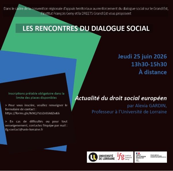 Actualité du droit social européen