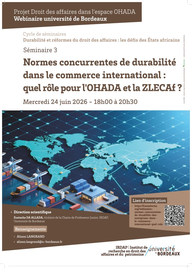 Normes concurrentes de durabilité dans le commerce international : quel rôle pour l'OHADA et la ZLECAf