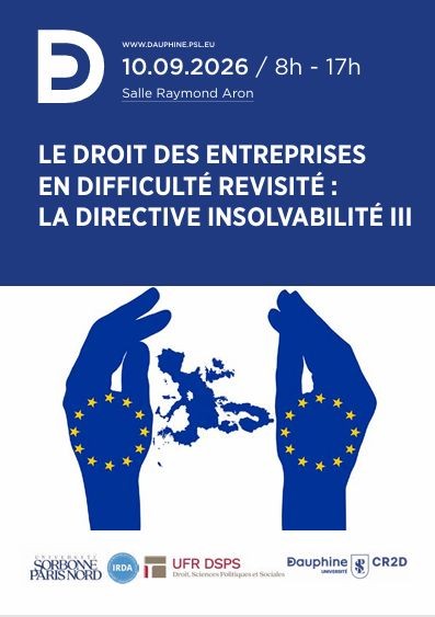 Le droit des entreprises en difficulté revisité : la directive Insolvabilité III
