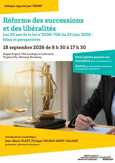 Réforme des successions et des libéralités