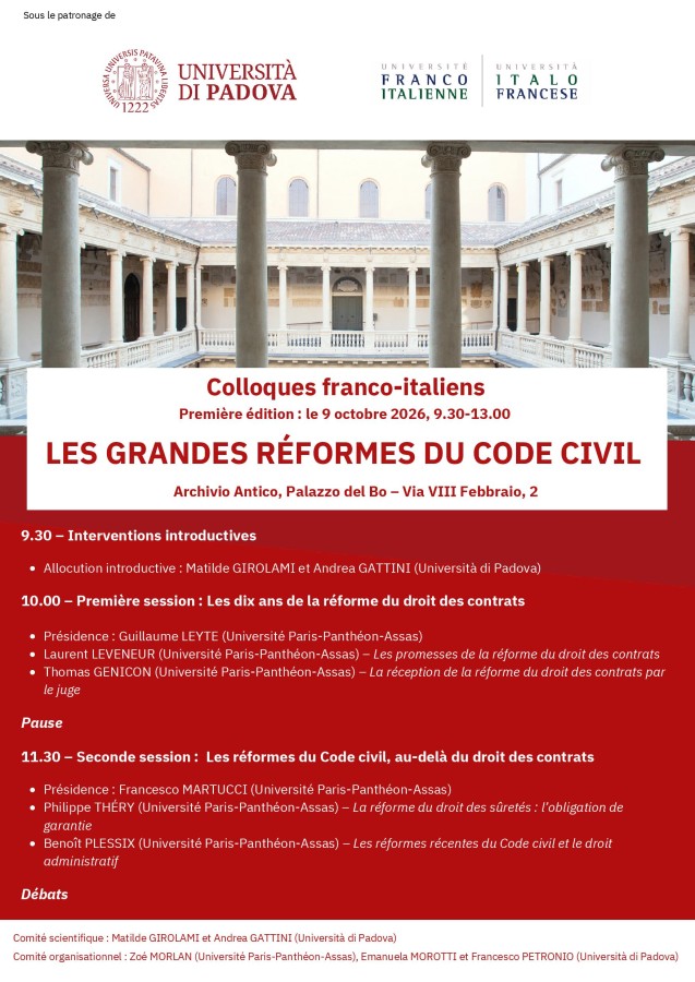 Les grandes réformes du Code civil