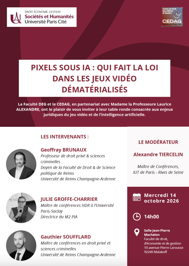 Pixels sous IA : Qui fait la loi dans les jeux vidéo dématérialisés ?