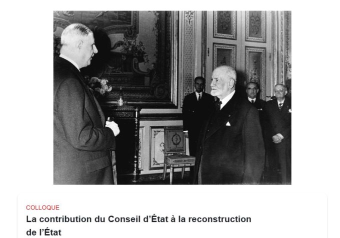 La contribution du Conseil d’État à la reconstruction de l’État : la vice-présidence de René Cassin - 1944 - 1960