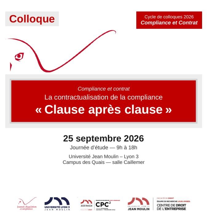 La contractualisation de la compliance : clause après clause