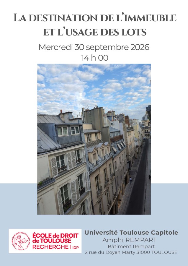 La destination de l’immeuble et l’usage des lots