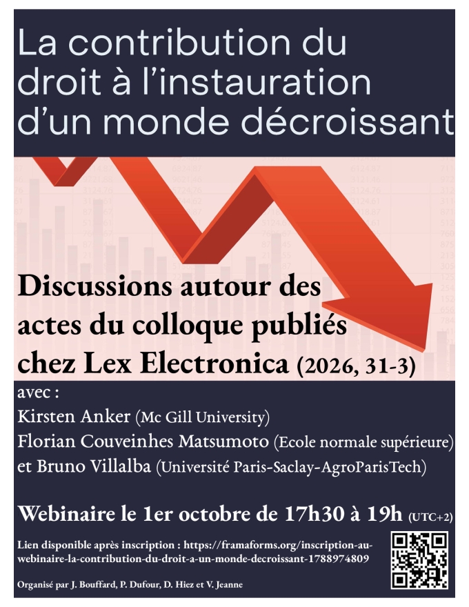 La contribution du droit à l'instauration d'un monde décroissant