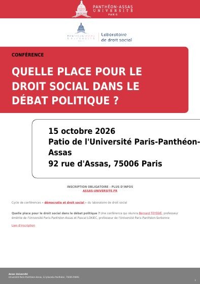 Quelle place pour le droit social dans le débat politique ?