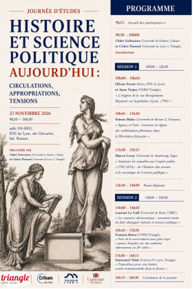 Histoire et science politique aujourd’hui : circulations, appropriations, tensions