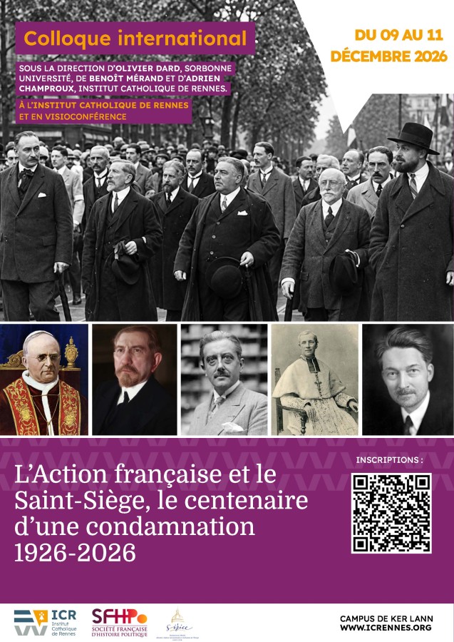 L'Action française et le Saint-Siège, le centenaire d'une condamnation 1926-2026
