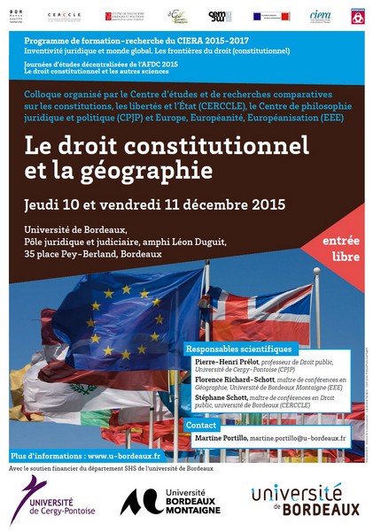 Colloque - Le droit constitutionnel et la géographie - 10-11 décembre 2015