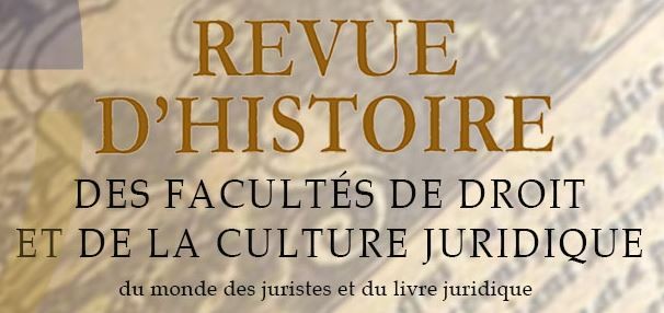 RHFD Revue d'histoire des facultés de droit